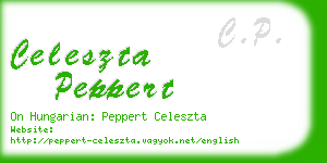 celeszta peppert business card